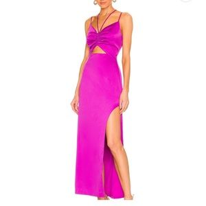 Elliatt purple event evening gown dress Size XS never worn adjustable straps